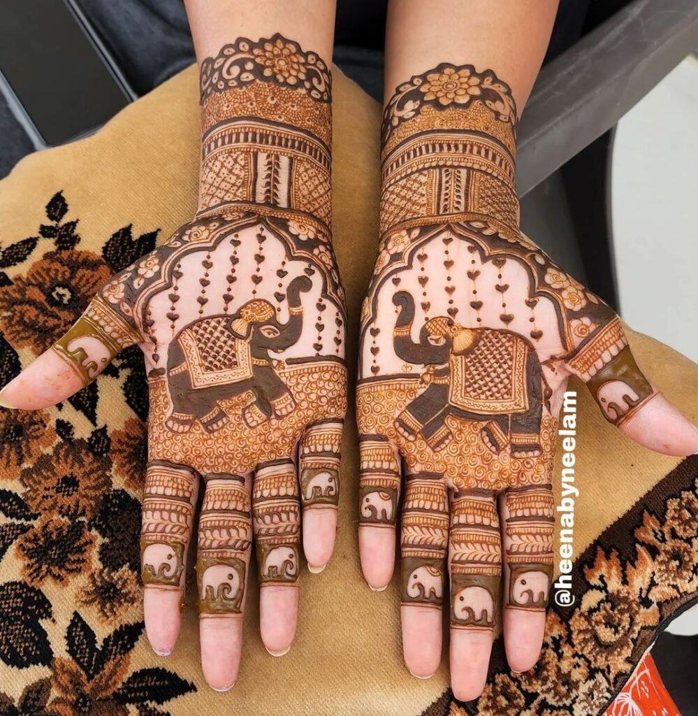 elephant mehndi design