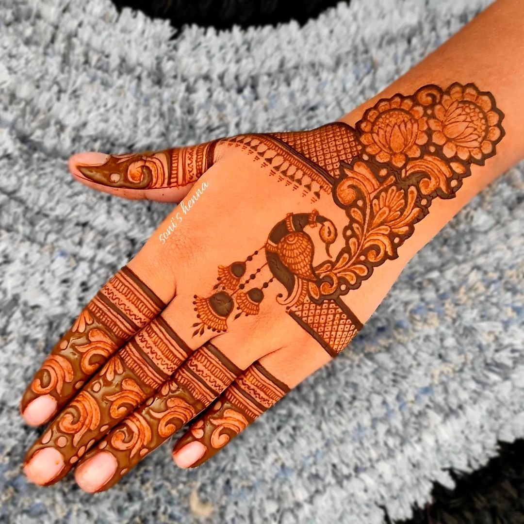 peacock mehndi design